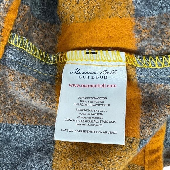 Maroon Bells Mens Campfire Shirt Size S Aspen Gold Check Long Sleeve Outdoor - Picture 12 of 12